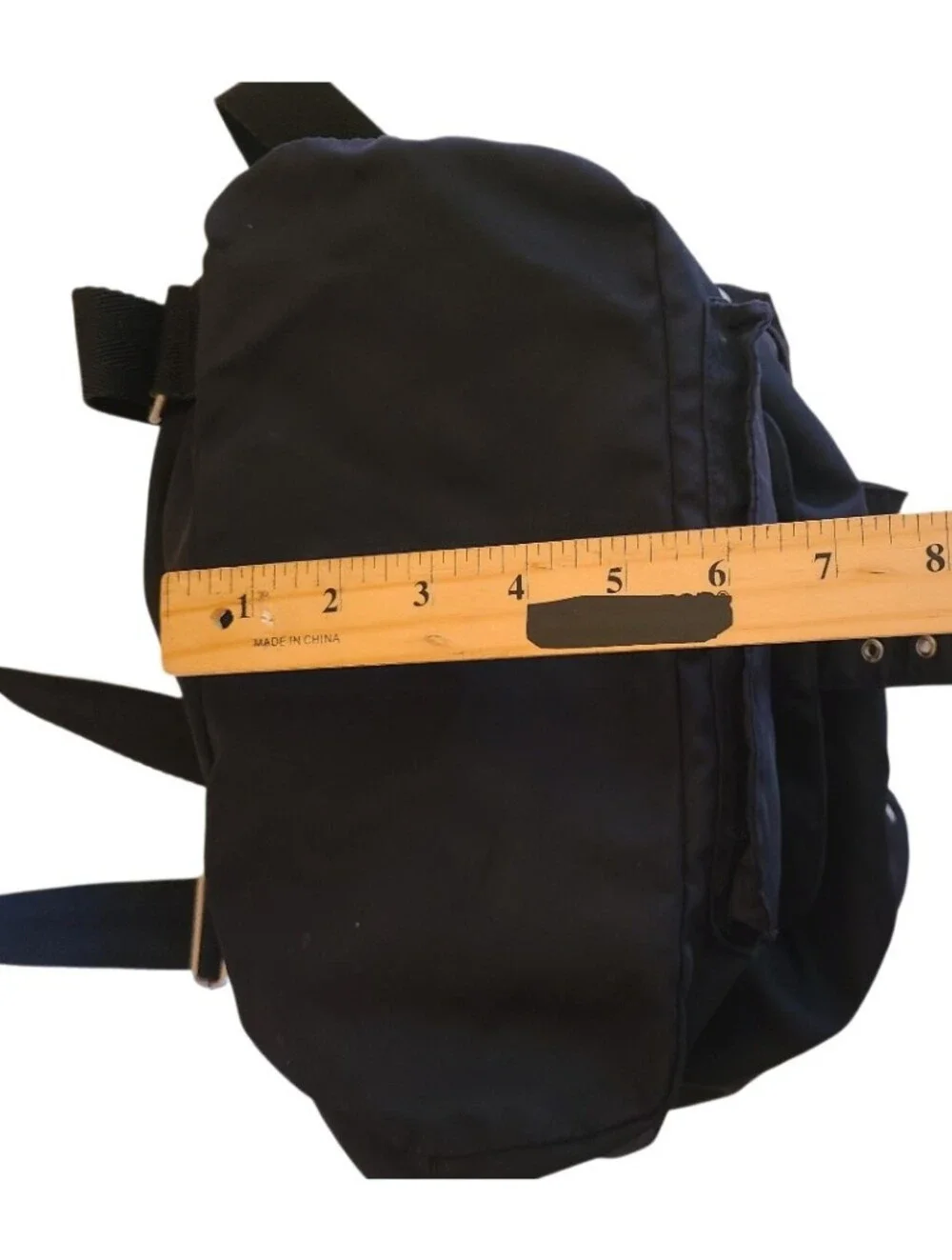 Vintage GAP Black Nylon Drawstring Backpack Rucksack Minimalist 90s Gorpcore